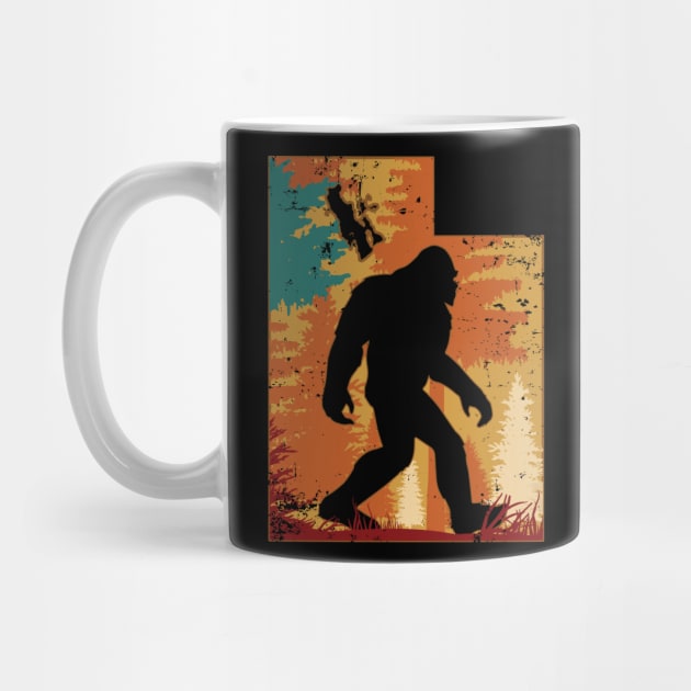 Bigfoot Retro Vintage Sasquatch Utah by ryanjaycruz